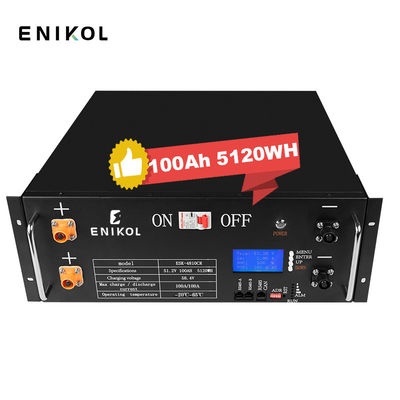 리온 스택블 라이프포4 배터리 24V 200ah 재충전 태양 전지 팩 100ah 48V