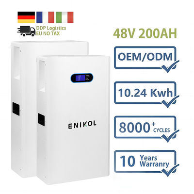 5kwh 10kwh 48V 태양전지 라이프포4 100ah 200ah 벽 마운트 리?? 배터리