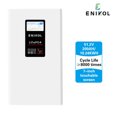 터치 스크린 48V 가정용 에너지 저장 배터리 51.2V 200AH 리?? 철화강 배터리 10240WH