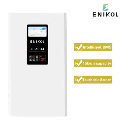 300AH 15360WH 벽에 장착된 LiFePo4 배터리 7인치 터치블 스크린 장수