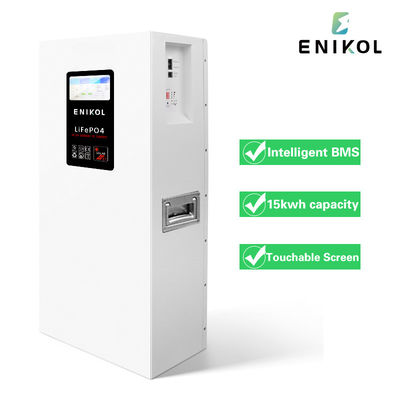 터치 스크린 벽에 장착된 15kwh 리?? 배터리 51.2v 300ah Lifepo4 가정용 에너지 저장 배터리