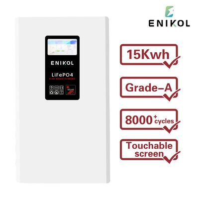 8000 번 사이클 300AH 48V 태양 전지 터치 스크린 디스플레이 라이프포4 배터리 15KWH