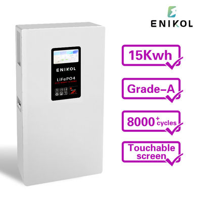 300Ah 51.2V 태양 LiFePO4 배터리 벽에 장착 된 리?? 철화강 배터리